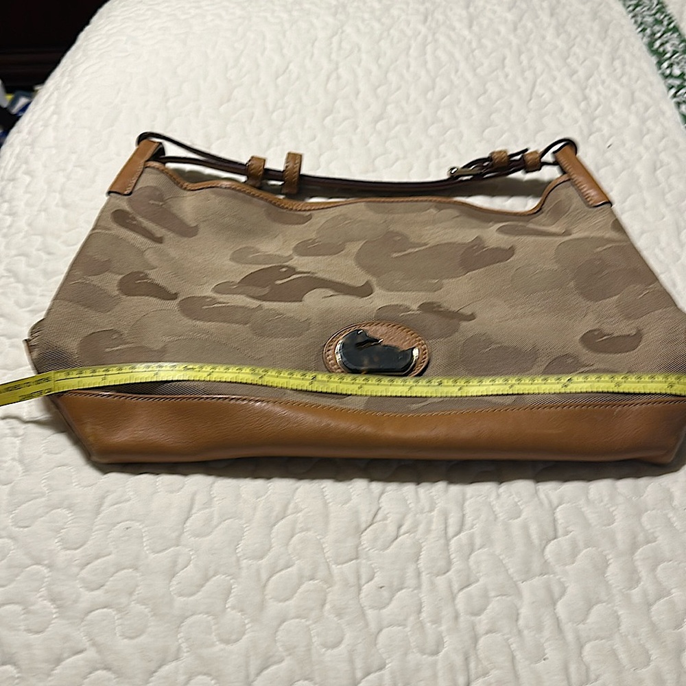Large Dooney and Burke Canvas Hobo with gold hardware. Rare!!!